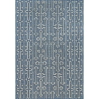 нулум ракия преходно Келтско вътрешно външно килимче, 5 '8', синьо