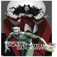 Marvel Comics - Scarlet Witch - The Scarlet Witch & Quicksilver Wall Poster с Pushpins, 22.375 34