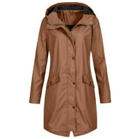 MedCursor Hoodie Rain Дълга водоустойчиво твърдото яке за женско ветровито женско палто на женското палто
