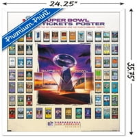 League - Super Bowl LVI - Плакат за стена на билети, 22.375 34 FRAMED