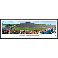 Канзас Джейхоук футбол на Мемориал Стейдиъм-Блаакуей панорами НЦАА колеж Принт със стандартна рамка