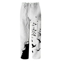 Панталони за мъже модни ежедневни малки печат памучно бельо отпечатано бельо джобни панталони панталони с голям размер панталони