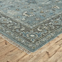 Алден традиционен персийски район килим, дим синьо въглен, 8 фута-6 инча 11 фута-6 инча
