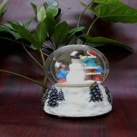 Елегантен полирез музикален Коледен снежен човек снежен глобус водна топка