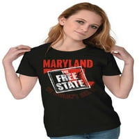 Карта тениски ризи тениски за дамски Мериленд безплатна държава MD сувенир забавен подарък