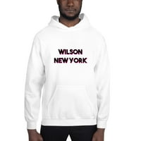 Дву тон Wilson New York Hoodie Pullover Sweatshirt от неопределени подаръци
