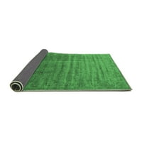 Ahgly Company Indoor Square Oriental Emerald Green Industrial Area Rugs, 5 'квадрат
