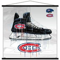 Montreal Canadiens - Плакат за капково скейт с магнитна рамка, 22.375 34