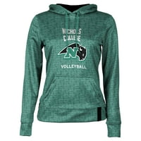 Женски зелен николс колеж бизонен волейбол пуловер качулка