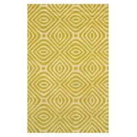 Ръчно тъфтинг вълна жълта преходна геометрична Марла килим