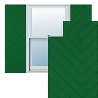 Екена Милуърк 12 в 26 з вярно Фит ПВЦ диагонални ламели модерен стил фиксирани монтажни щори, Виридиан зелен