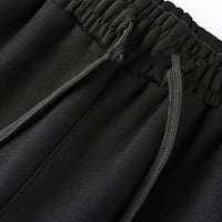 Leesechin Cargo Pants for Men Pocket Postered Castued Pants Небрежни изрязани панталони Просвещение Черно м