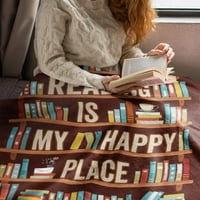 Любители на книгите подаръци за одеяло - библиотечни подаръци Хвърлете одеяло 80 x60 - Клуб Клуб Подаръци за четене Любител Bookish