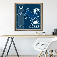 Индианаполис Колтс-Ретро Лого Плакат За Стена, 22.375 34