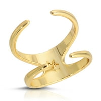 Мишел Кембъл бижута Дамски талон маншет пръстен, месинг с 14к жълто злато наслагване, размер 6