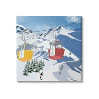 Ступел индустрии ски живот совалка Снежна планина пейзаж сноуборд спортист, 24, дизайн от Ашли Сингълтън