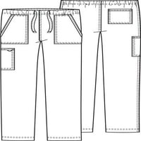 Cherokee Workwear Revolution Мъжки и женски ексфолианти Панталони конусни крак за крак ww020