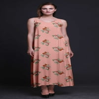 Bimba Rayon Floral Printed дамска дълга рокля шик бохемски летен макси плаж