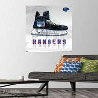 Ню Йорк Рейнджърс-стенен плакат за дроп скейт с пушките, 22.375 34