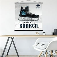 Сиатъл Кракен-капково скейт стена плакат с магнитна рамка, 22.375 34