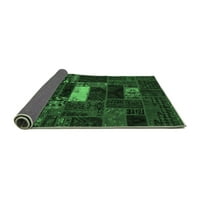 Ahgly Company Indoor Square Oriental Emerald Green Modern Area Cugs, 7 'квадрат