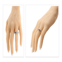 Нана въже майки пръстен 1-Асорти симулирани Рожден камък, възрастни женски-10к Розово злато-Размер 4.5-камък 7