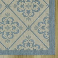 Пасео 6.5 ' 9.5 ' синьо и бежово пергола открит килим