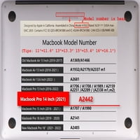 Kaishek Hard Case само за MacBook Pro 14 - A & A M1, цвете 0644