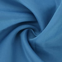 Ecqkame Женски ежедневен офис блейзър дами солидна ревера яка яке отворен фронт дълъг ръкав работни якета палто външно облекло синьо s