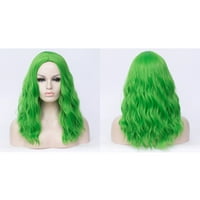 Уникални изгодни човешки перуки за жени дама 20 зелена къдрава перука с перука капачка