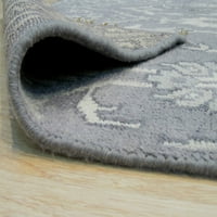 Ръчно изкопана вълна сиво традиционно ориенталски монохромен килим