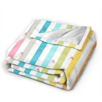 Одеялото за хвърляне на шаблона на дъгата, супер меко антилигиращо одеяла на фланела, 60 x50