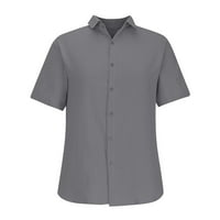 Мъжки ризи Levmjia върхове просвета лято плюс размер мъже ежедневни тениски солидна копче за яка с къс ръкав пуловер на блуза