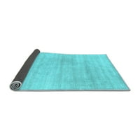 Ahgly Company Indoor Rectangle Твърдо светло синьо модерни килими, 5 '7'