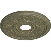 Ekena Millwork 1 8 Od 1 2 Id 7 8 P Genevieve Таван медальон, ръчно рисуван вещица лешник пука