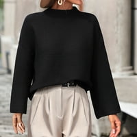 Leesechin пуловери за жени плюс размери мода мода разхлабена голям размер цвят дълъг ръкав пуловерни върхове