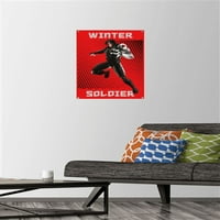 Marvel Shape of a Hero - Winter Soldier Wall Poster с pushpins, 14.725 22.375