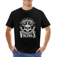 Винтидж тениска за викингска главна тениска за мъжки ретро норвежки митология тройник