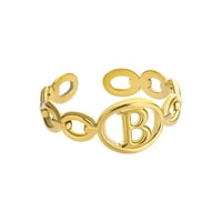 Toyella мъже и женски ретро дизайн ins net червен пръстен злато c
