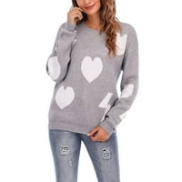 Kali_store дамски пуловер дамски свободни извънгабаритни ежедневни пуловер на костенурката пуловер на пуловер отгоре сиво, l,