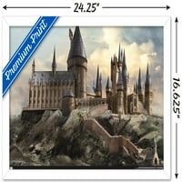Магьосническият Свят: Хари Потър-Хогуортс на изгрев стена плакат, 14.725 22.375 в рамка