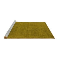 Ahgly Company Machine Wareable Indoor Square Oriental Yellow Industrial Area Cugs, 3 'квадрат