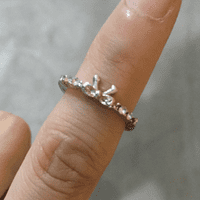Дизайн на Bowknot Жени момичешки пръстен за кристал с микро павирана папийонка за парти за запознанства