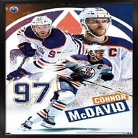 Edmonton Oilers - Connor McDavid Wall Poster, 14.725 22.375 рамки
