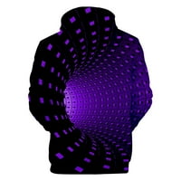 Суитчъри за мъже дълги s1eeve качулки върхове 3d цифров печат лилаво xl