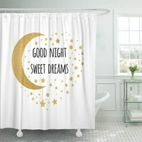 Текст Лека нощ сладки сънища желание за луна и звезди полиестерна завеса за душ