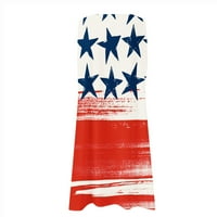 4 юли рокля дамски летни дрехи американски рокли за знаме удобно печат разхлабена рокля за резервоар v-образно без ръкави Red