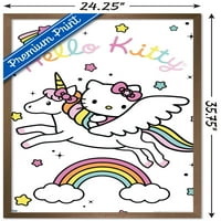 Здравейте Кити-Еднорог Плакат Стена, 22.375 34