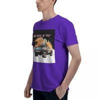 Мъжки офроуд с къс ръкав стандартна тениска 150g лилаво