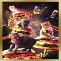 Джеймс Букър - Галактически лазерни котки на стена на чийзбургери, 22.375 34 рамки
